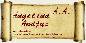 Angelina Anđus vizit kartica
